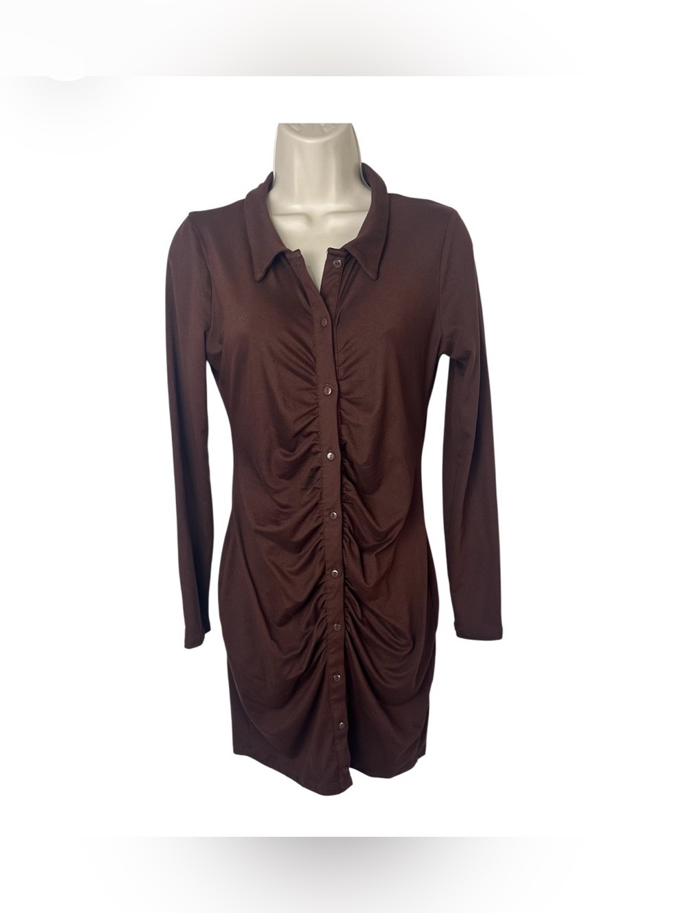Birch & Stone Button-Front Long Sleeve Dress